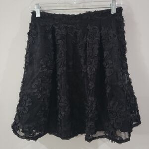 Womens Floral Mesh Skirt Size 2 Petite‎ Whimsigoth Goth Dark Romance